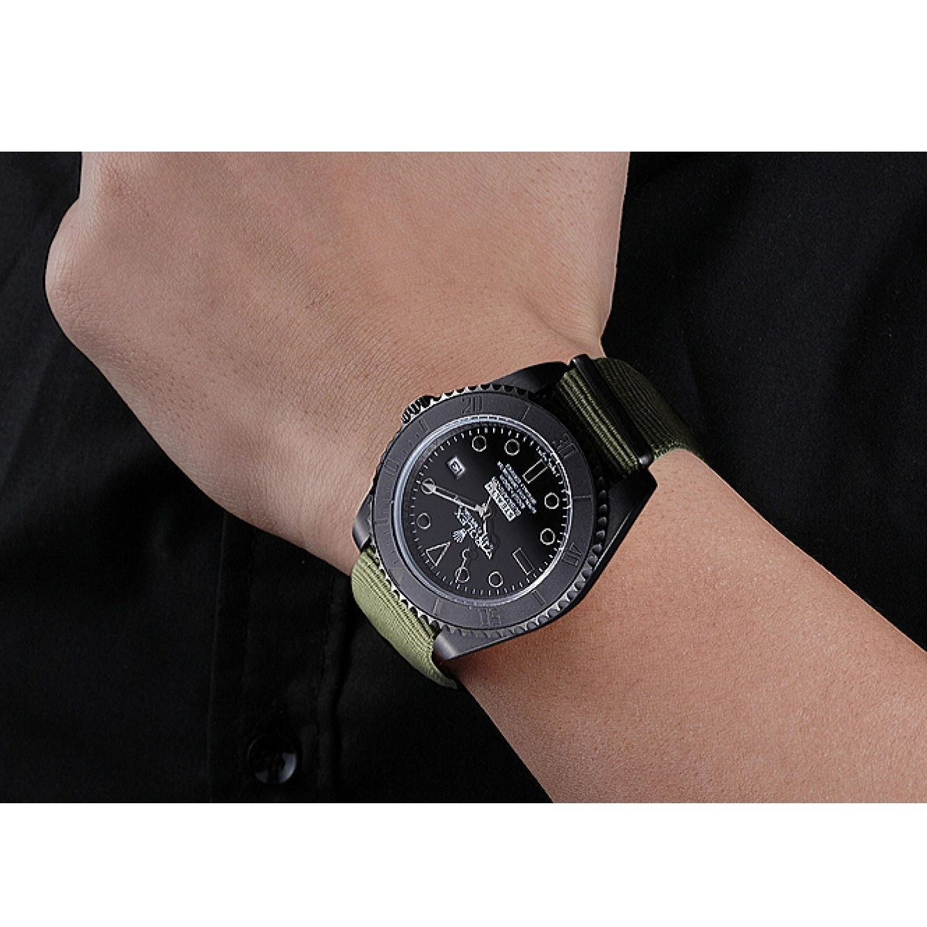 AAA replica watch Rolex 621995 Stealth Olive Submariner 0821